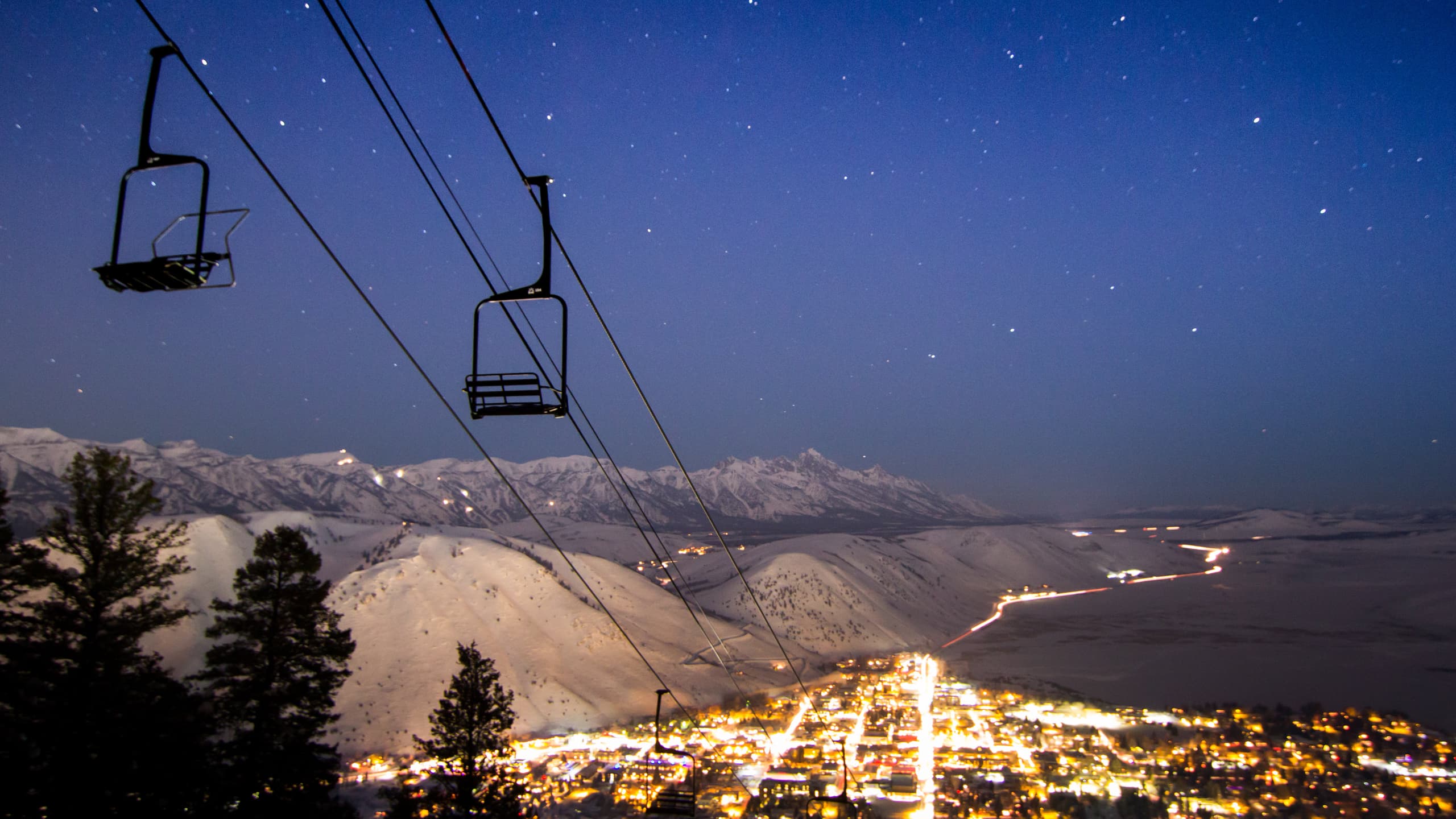 Jackson Hole from Snow King At Night